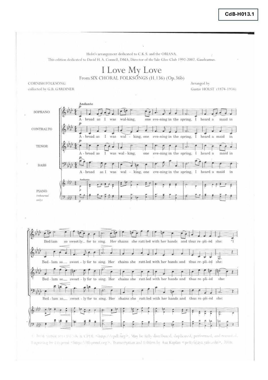 H013 – I Love My Love
