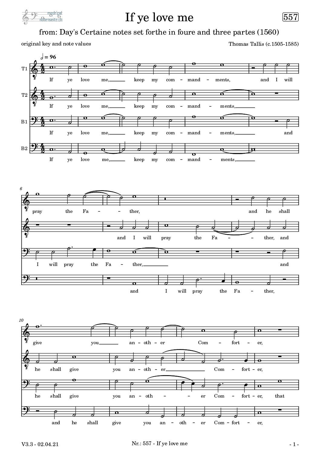 T006 – If ye love me
