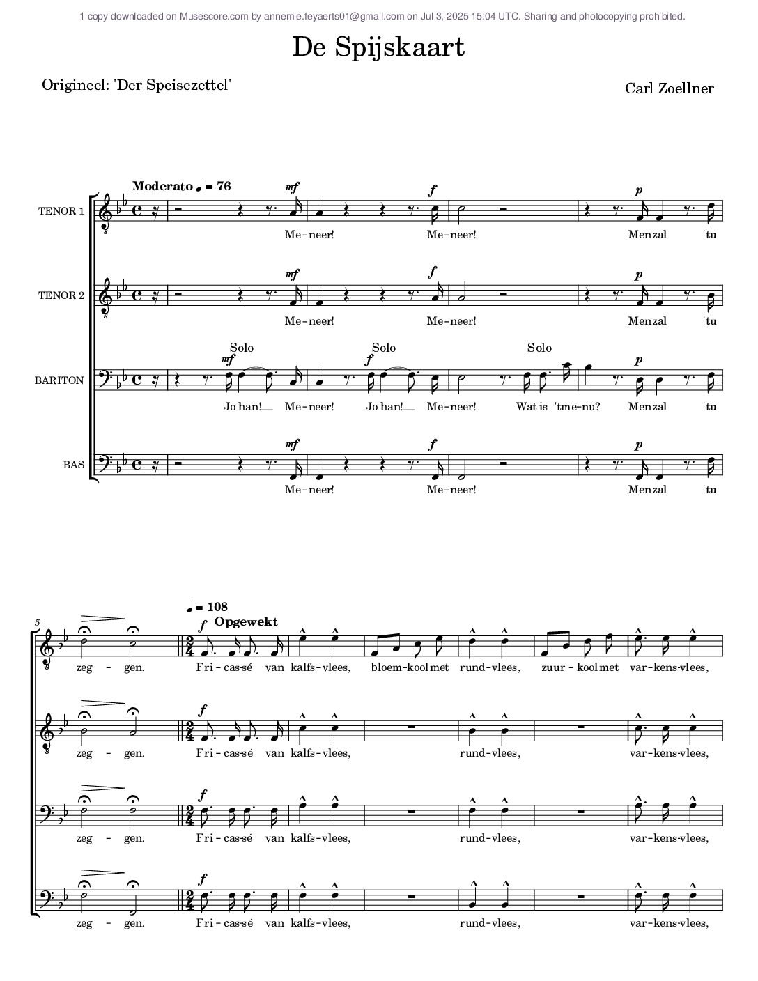 Z001 – De Spijskaart (7pg)